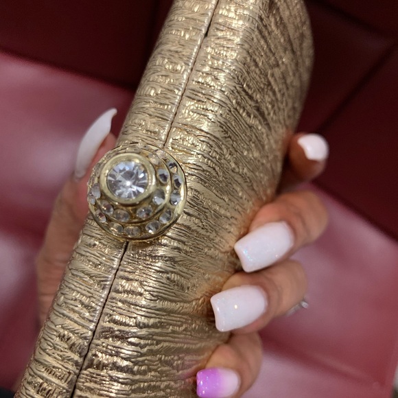 Handbags - 3 for $20 Gold Evening Clutch Removable Chain